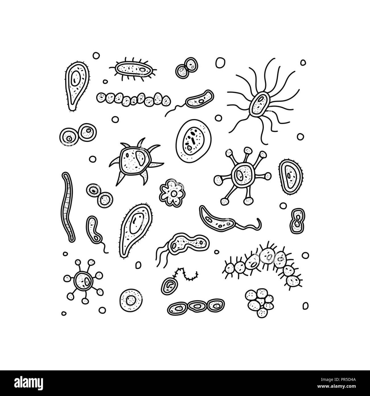 Вирус рисунок карандашом