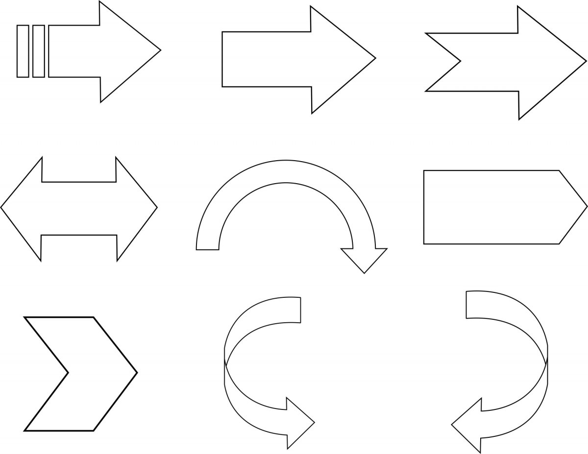 Трафарет стрелочки