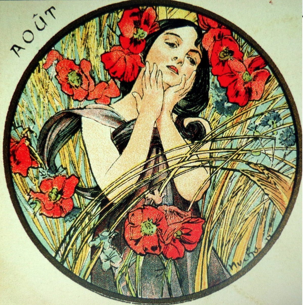 Альфонс Муха с маками