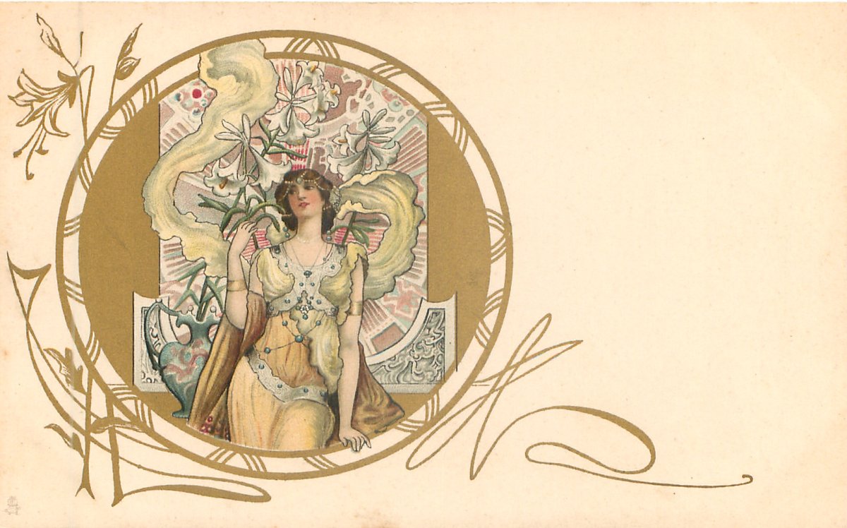 Открытки в стиле арт нуво