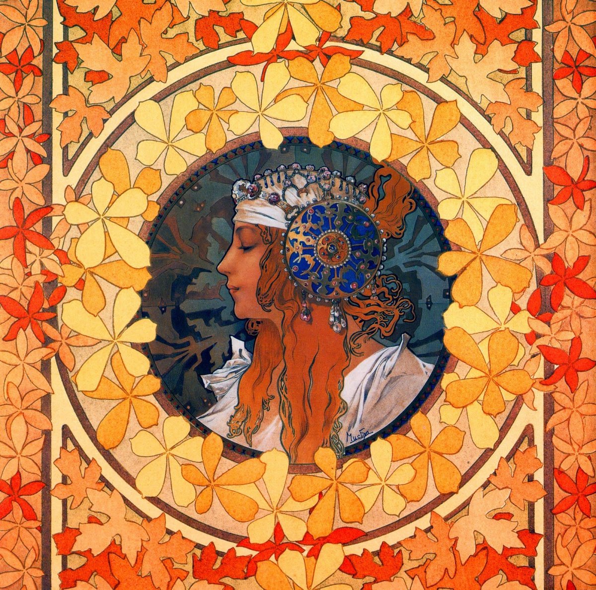 Альфонс Муха арт нуво