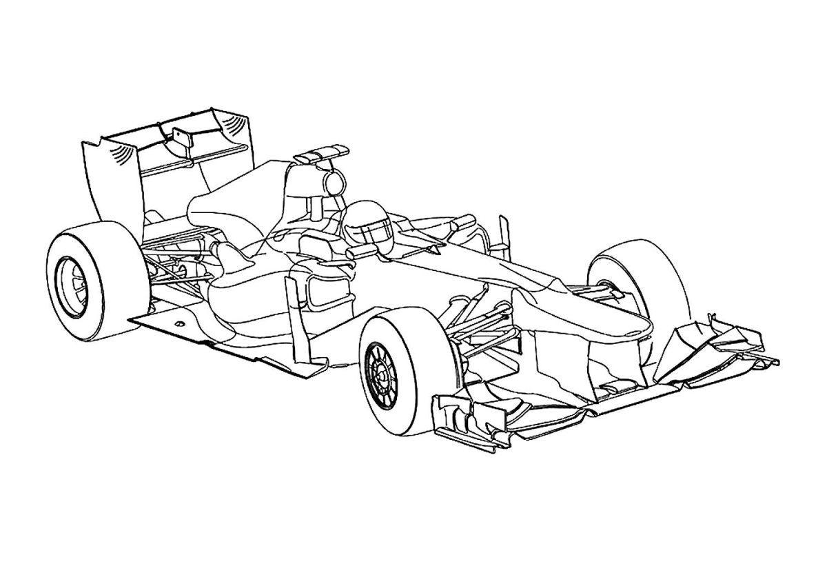 Раскраска Болид ф1