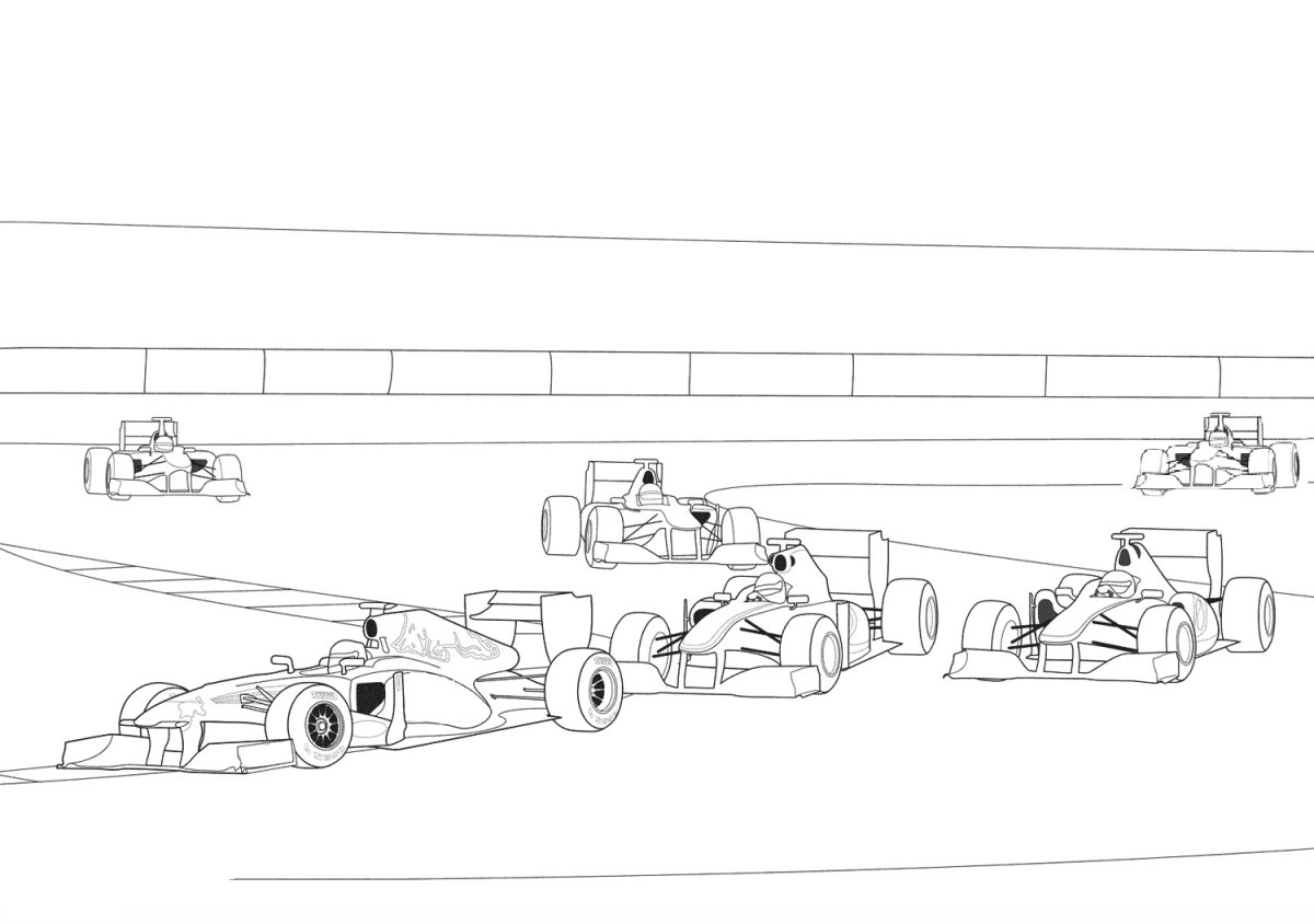 Раскраска Болид ф1