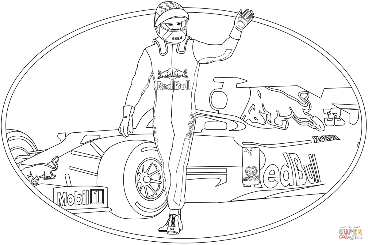 Раскраска автоспорт