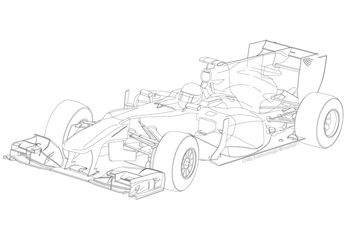 Болид ф1 рисунок