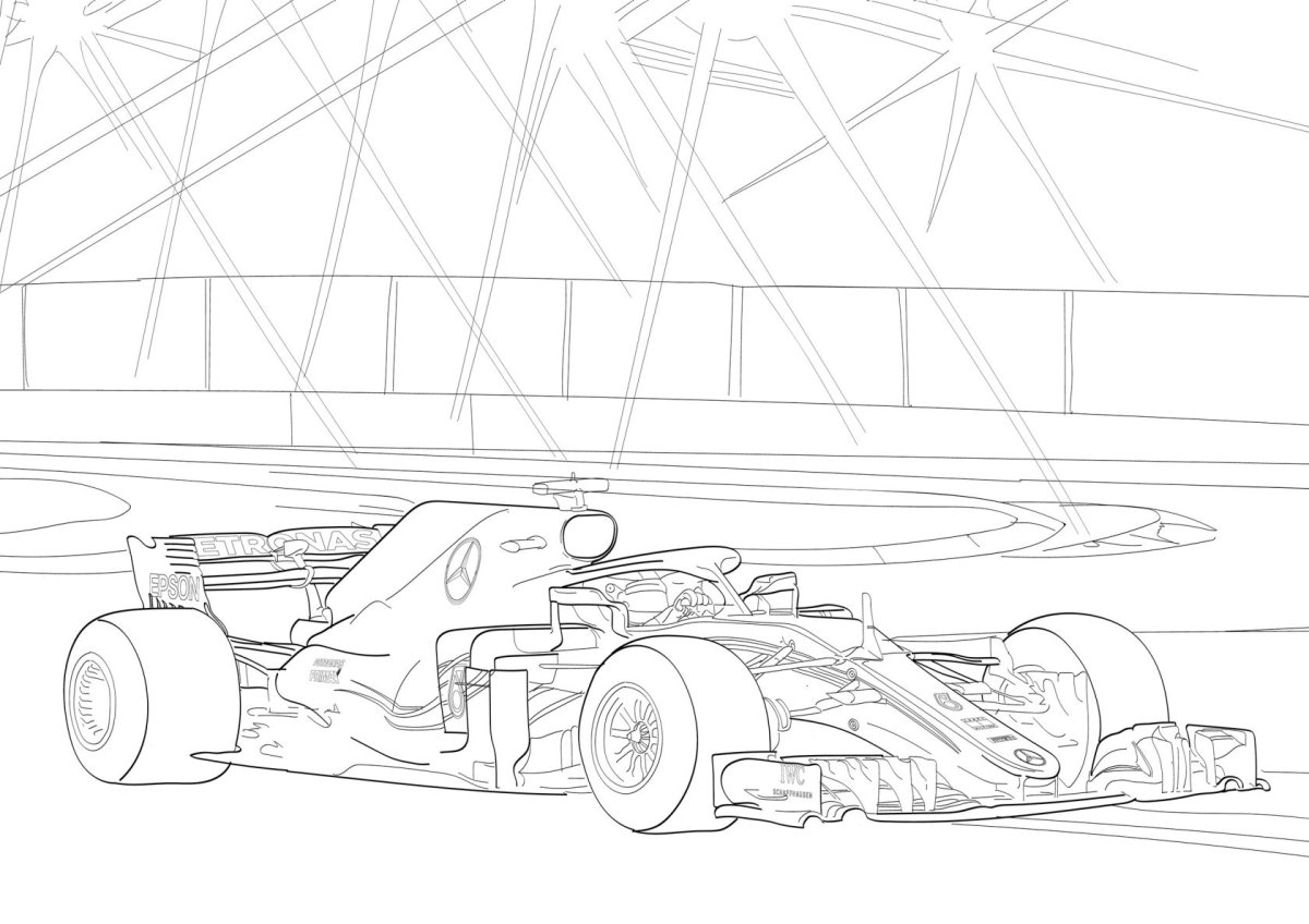 Формула один раскраска