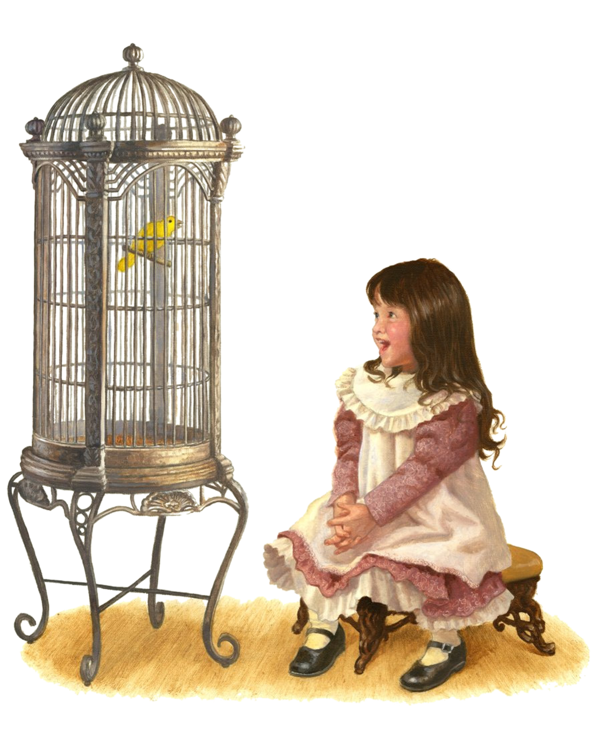 Клетка для птицы в иллюстраторе