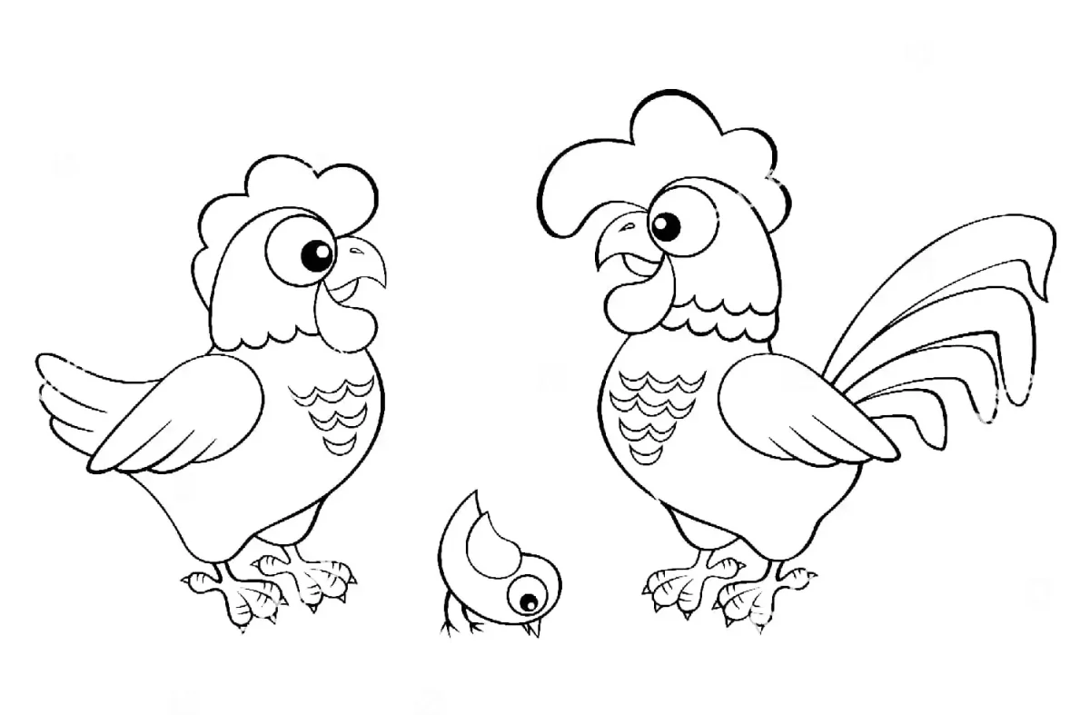 Золотой петушок раскраска для детей