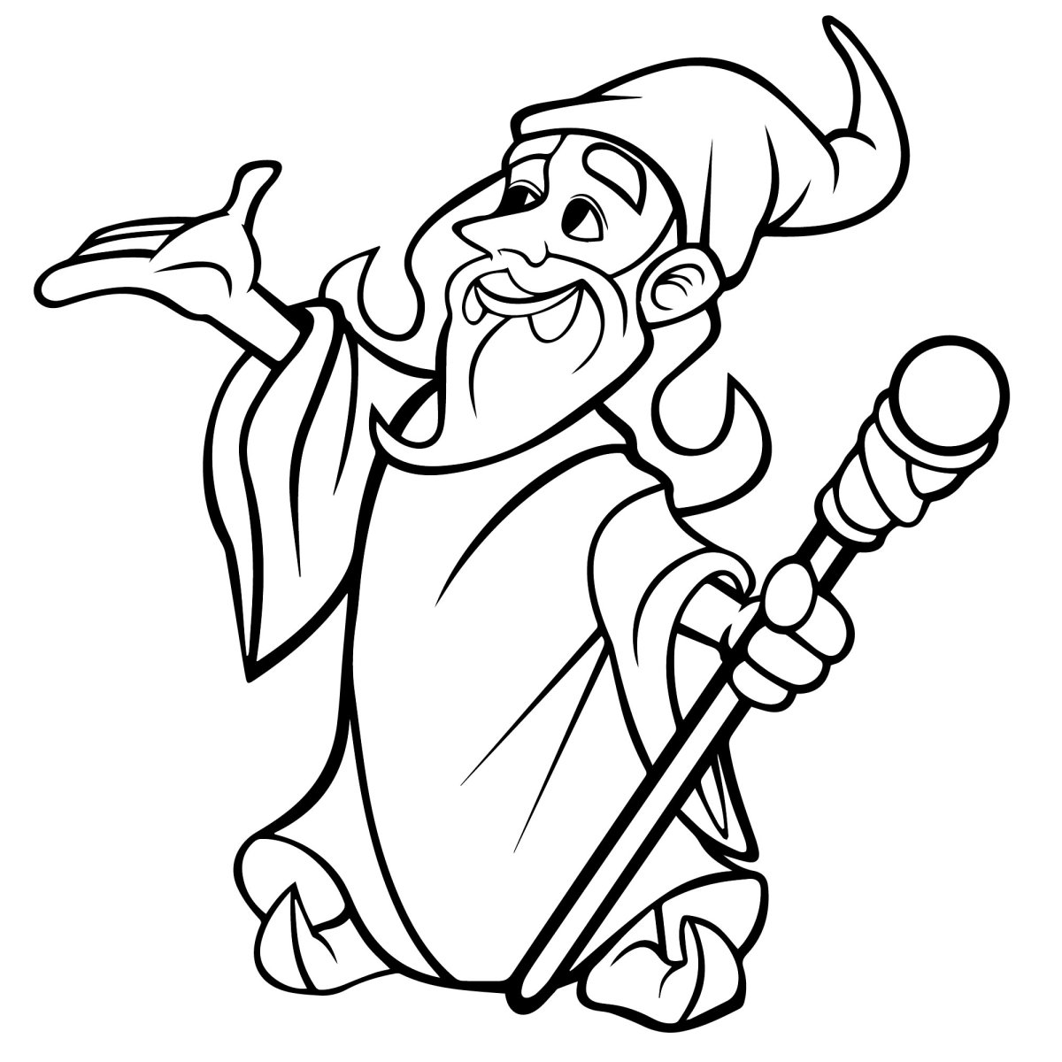 Волшебник раскраска