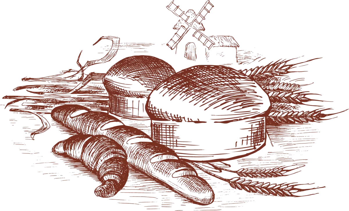 Хлеб гравюра