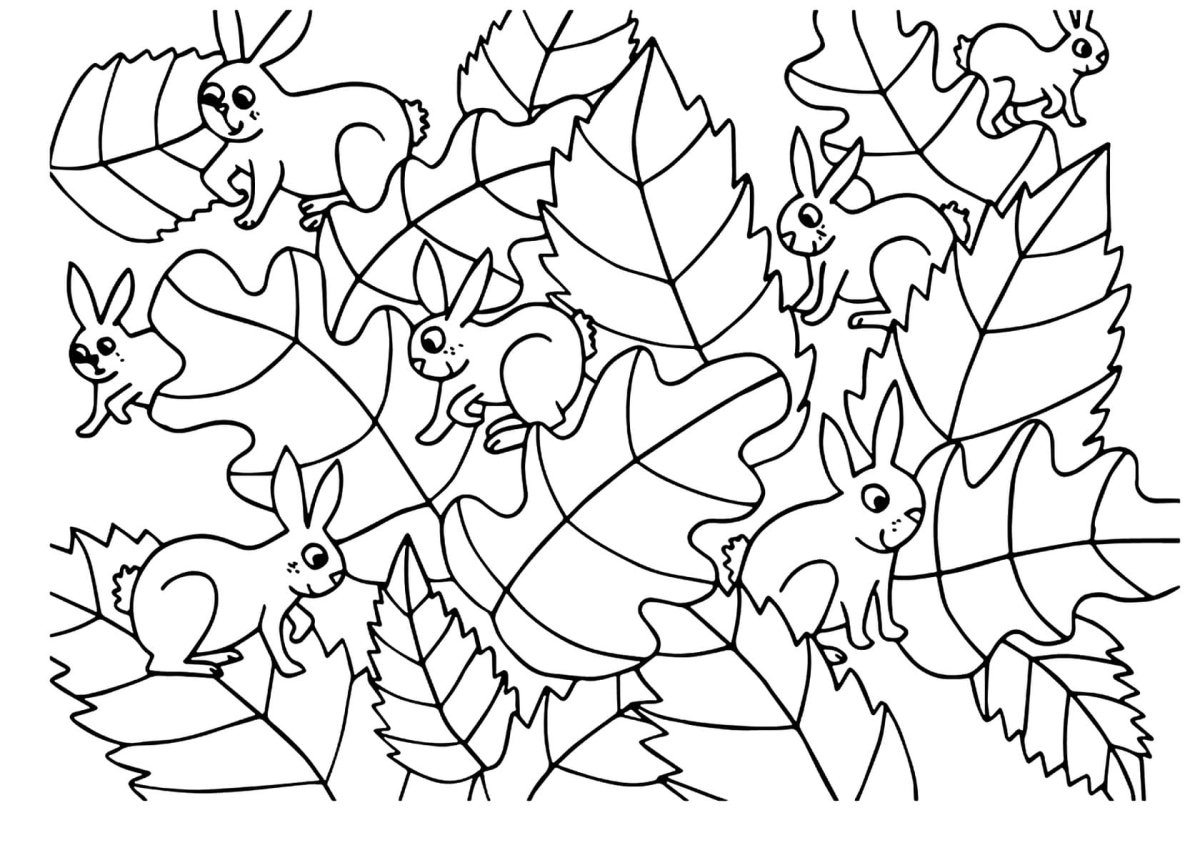 Раскраска звери готовятся к зиме