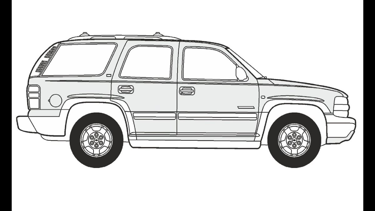 Машина Гранд Чероки рисунок сзади