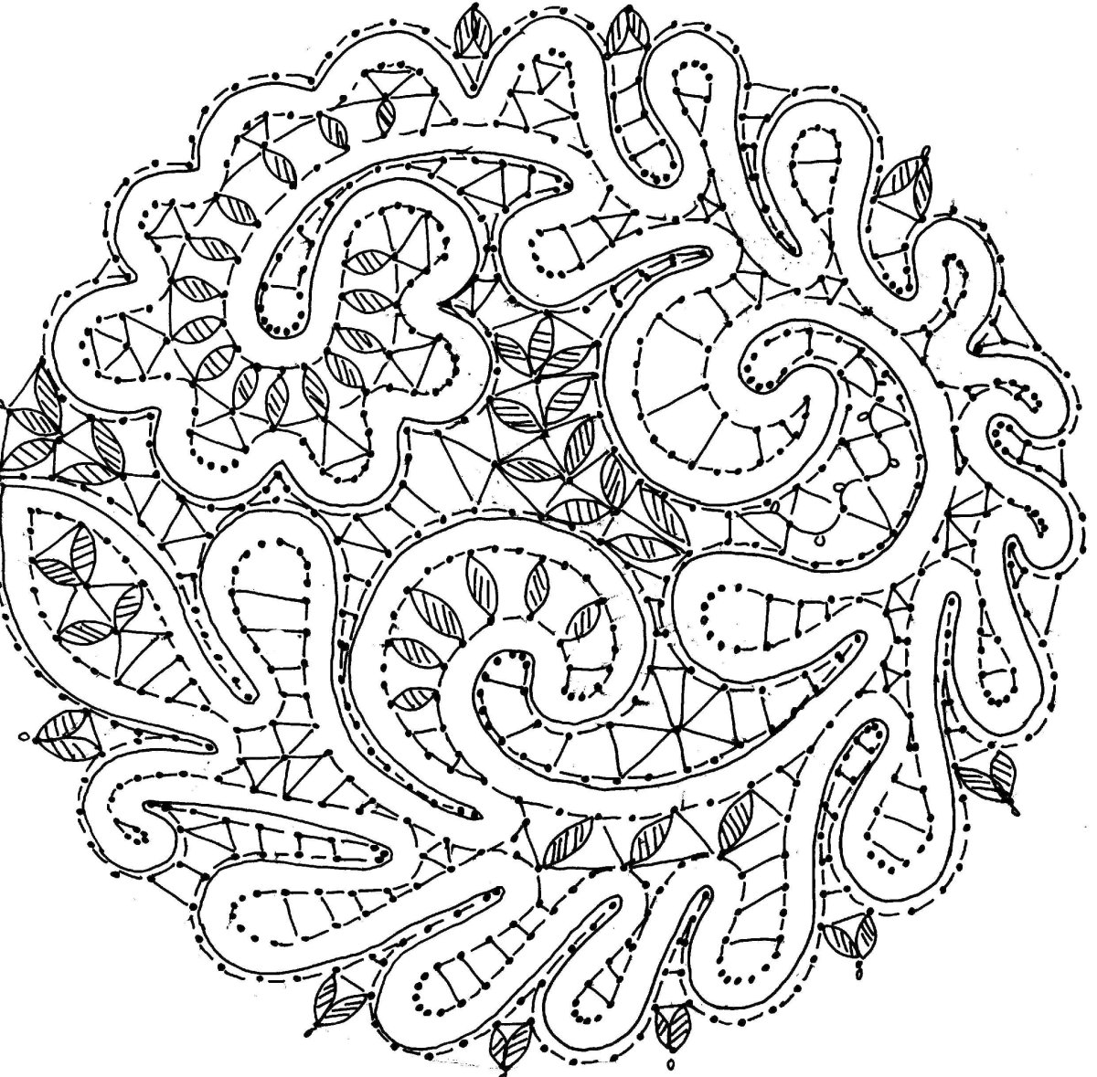 Кружево цветочный орнамент