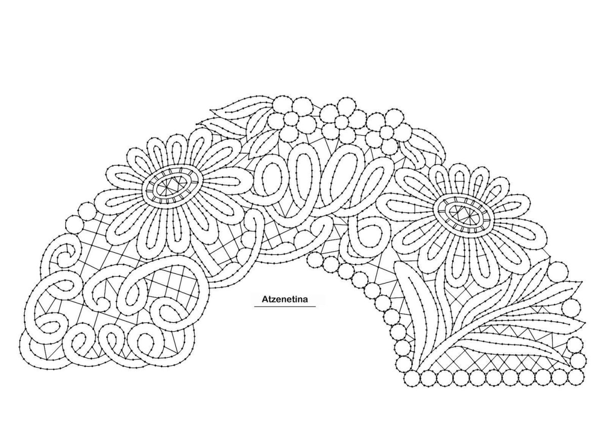 Вологодское кружево сколок салфетка