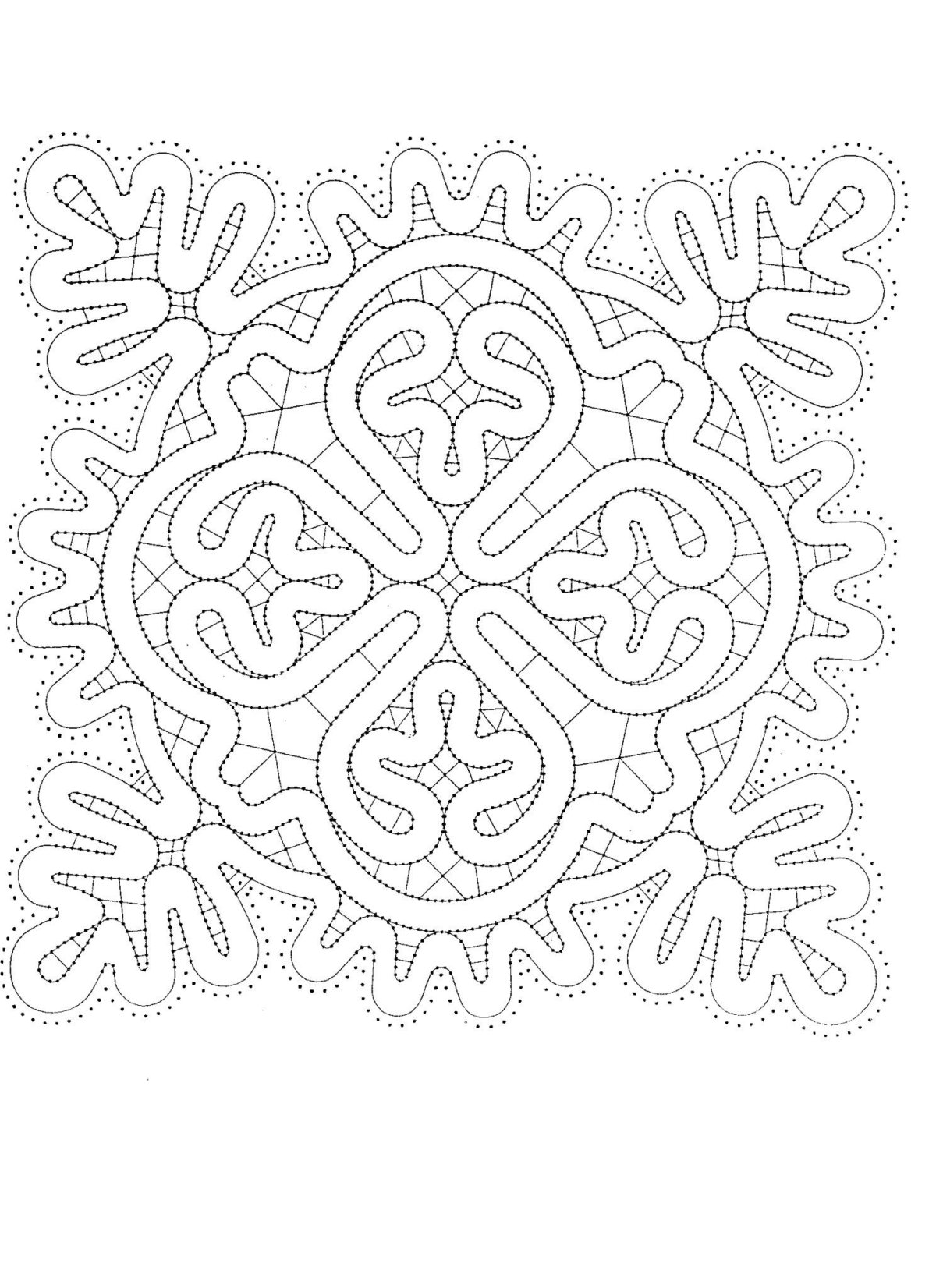 Вологодское кружево сколок салфетка