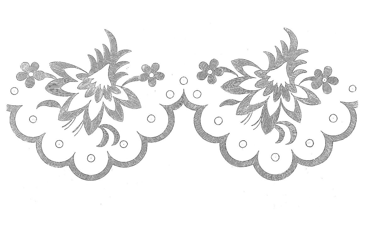 Трафарет кружева Ришелье