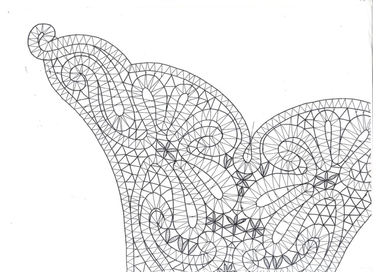 Сколки коклюшечного кружева