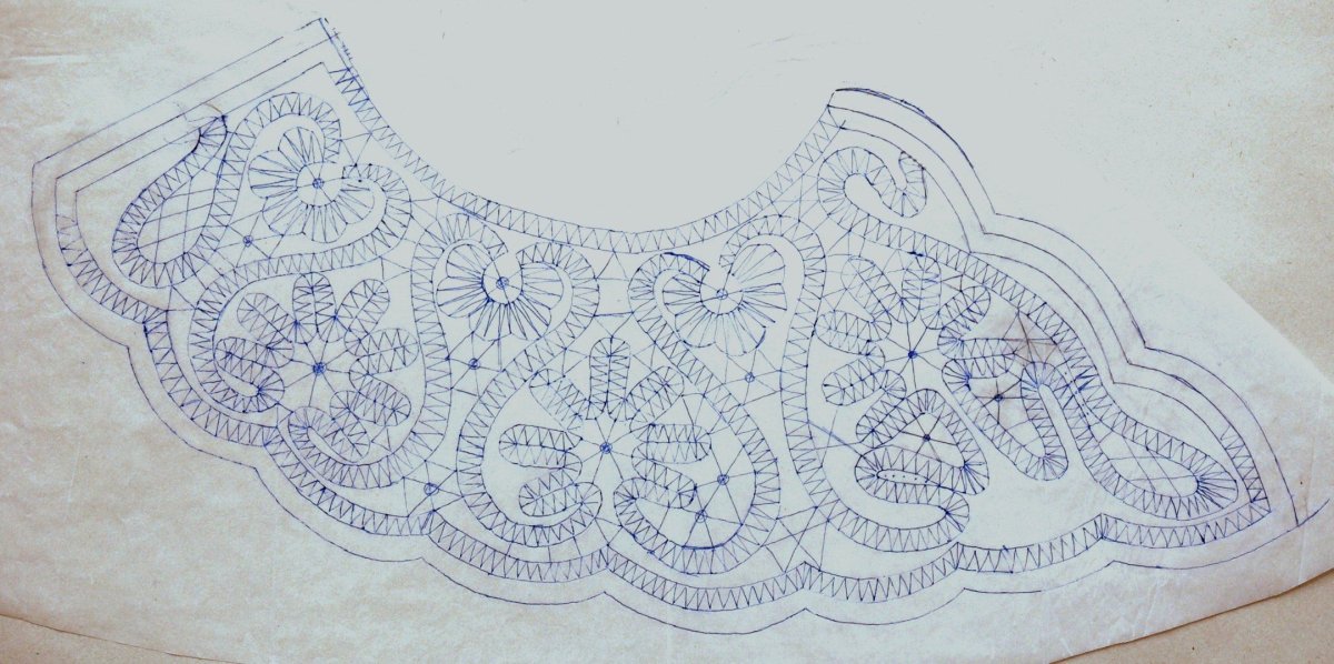 Вологодское кружево воротник сколок