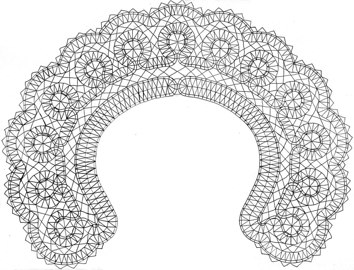 Вологодское кружево воротник сколок