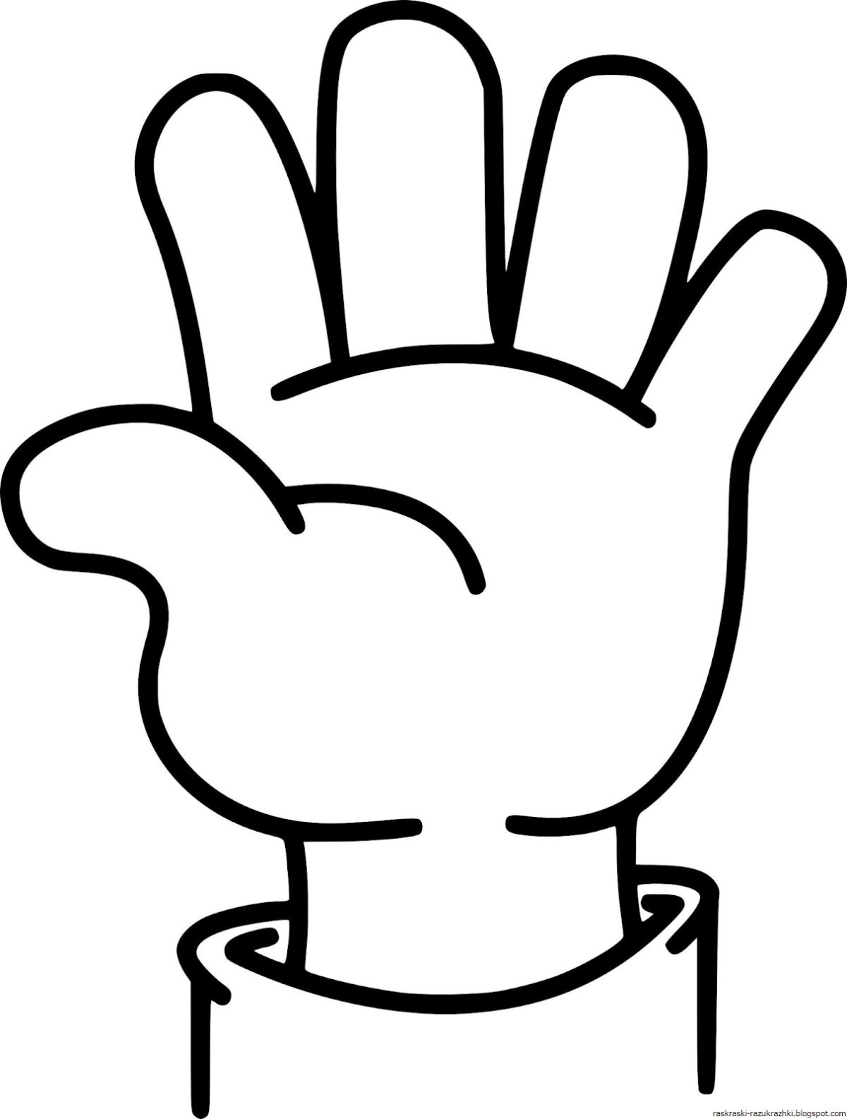 Трафарет руки для вырезания