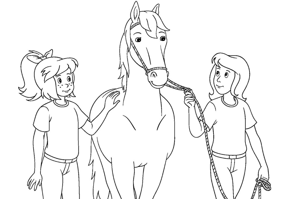 Би би и Тина раскраска