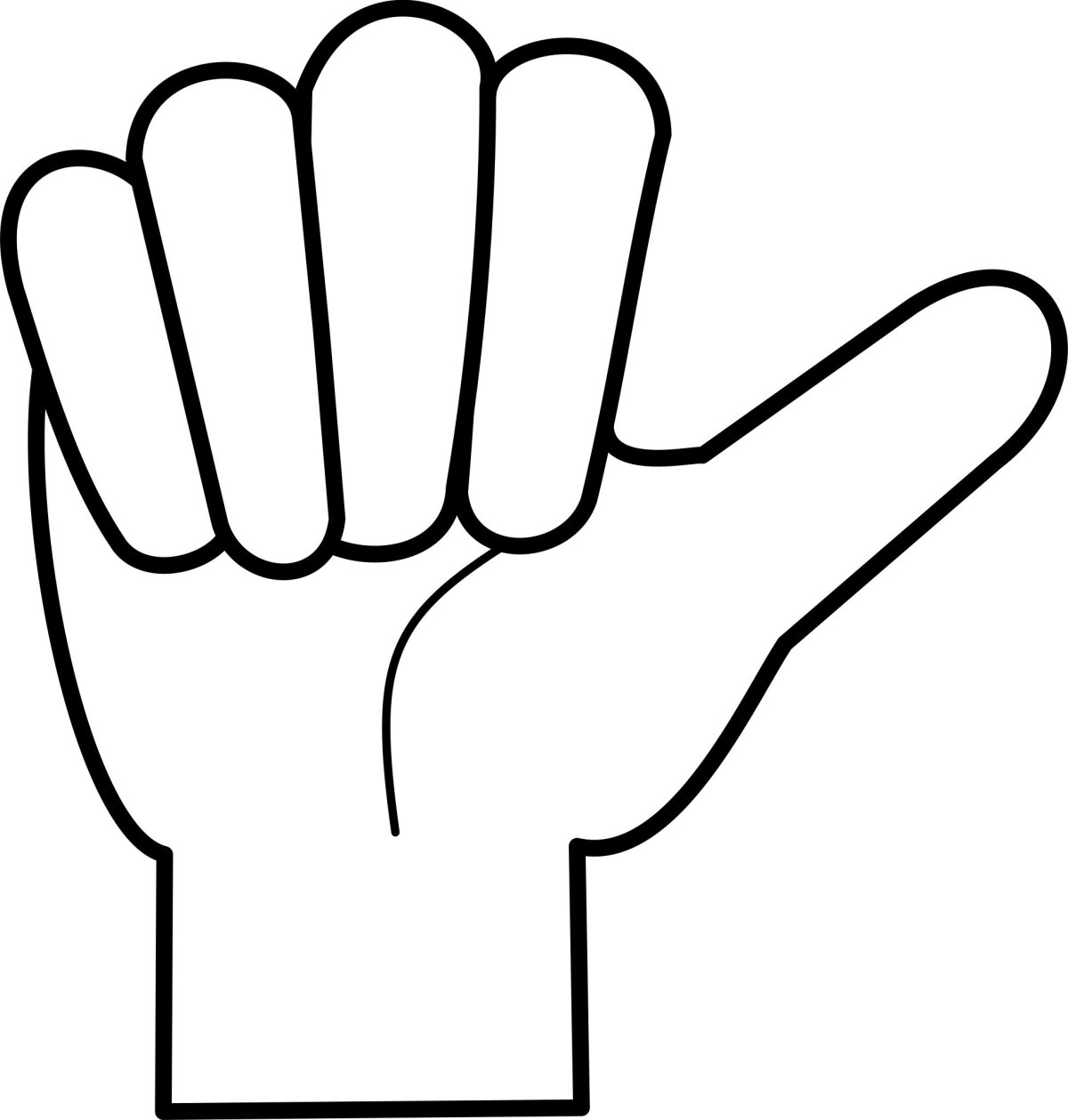 Раскраска палец вверх