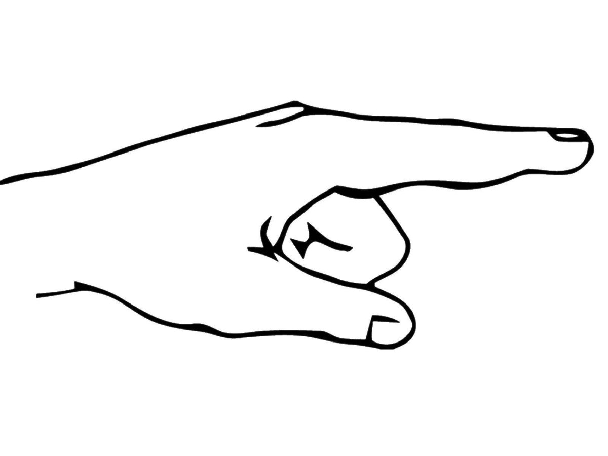 Рука раскраска для детей