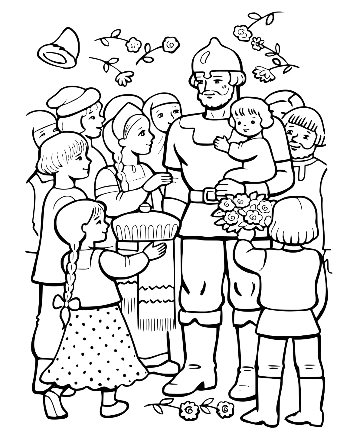 Семейные традиции раскраски для детей