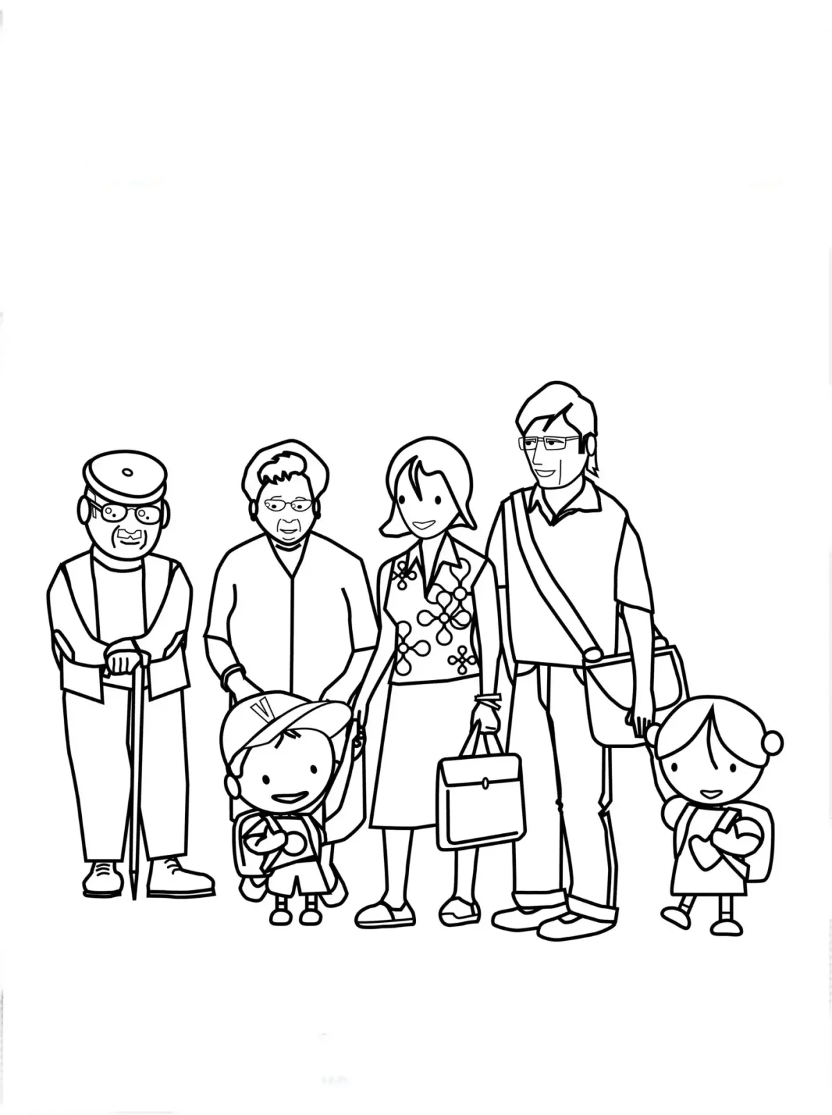 Семья раскраска для детей