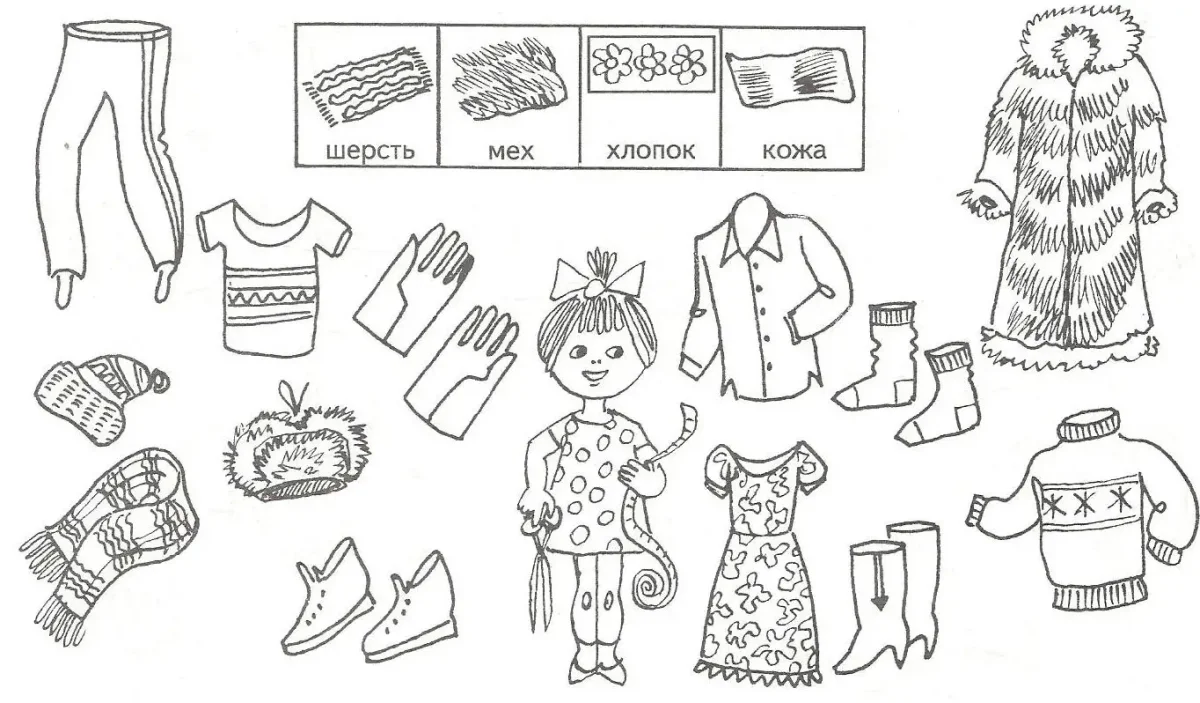 Одежда задания для детей