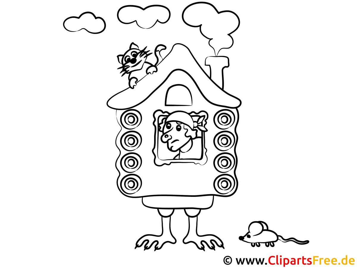 Дом раскраска