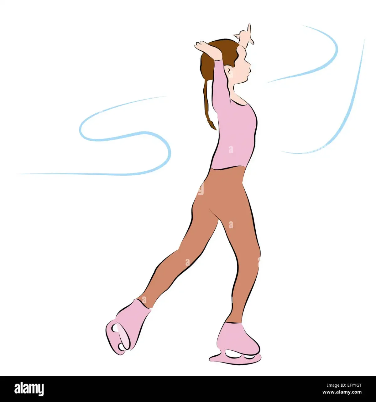 Раскраска фигуристка