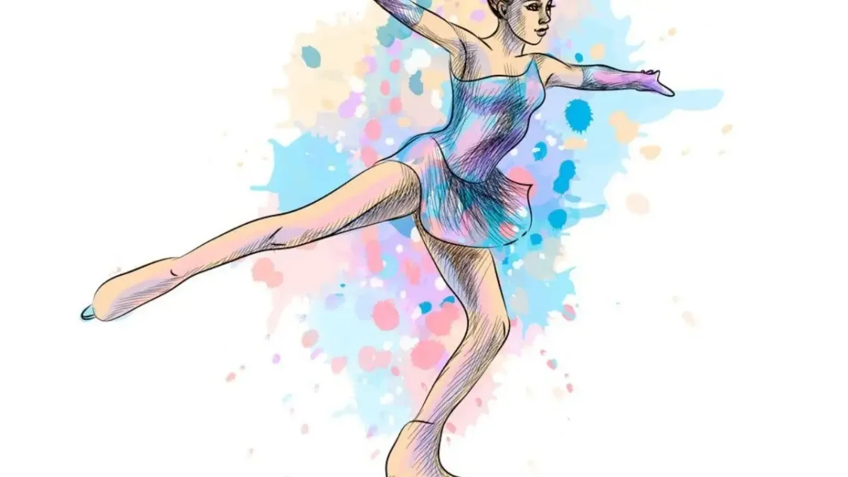 Раскраска для девочек фигуристка