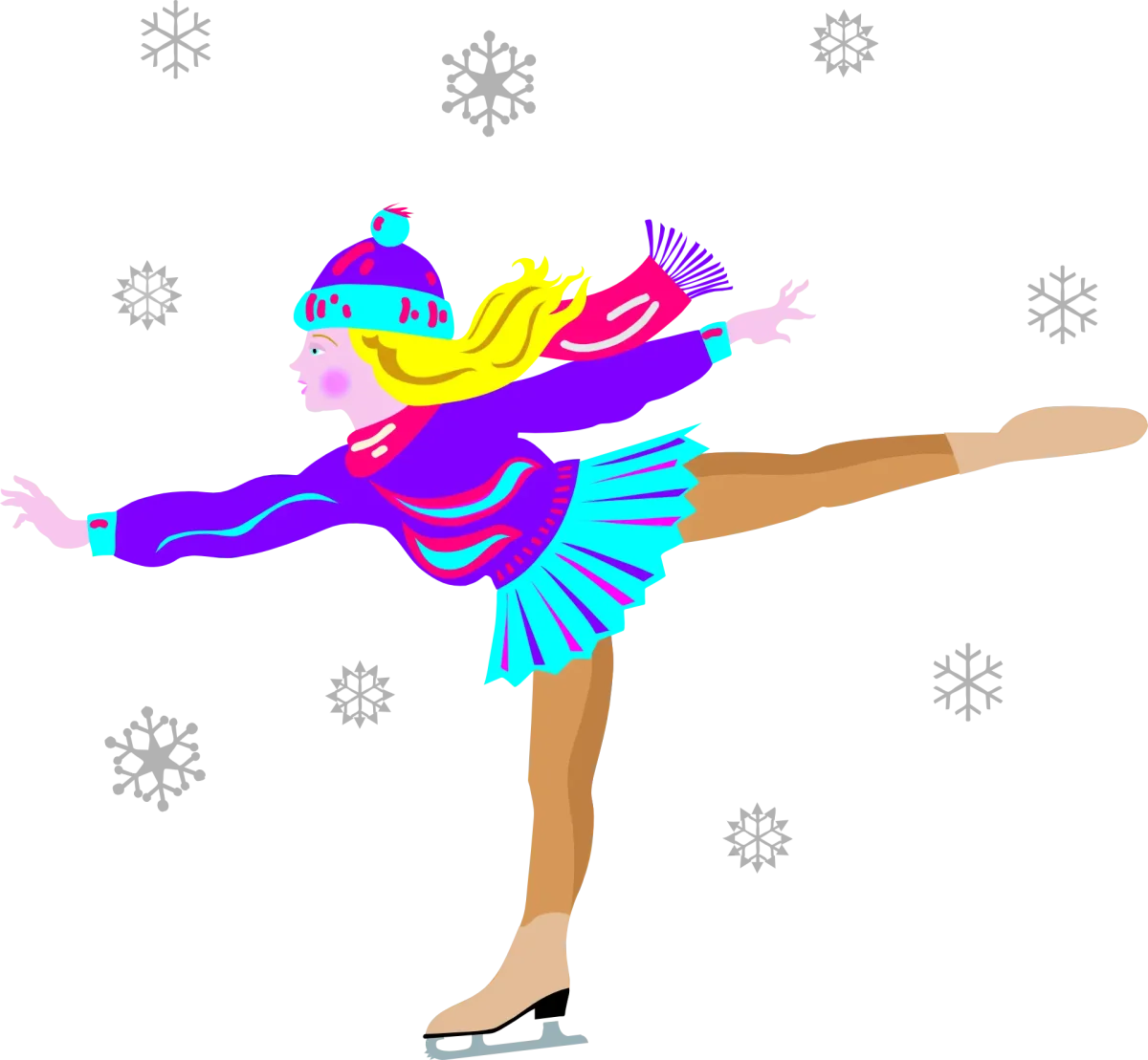 Раскраска фигуристка