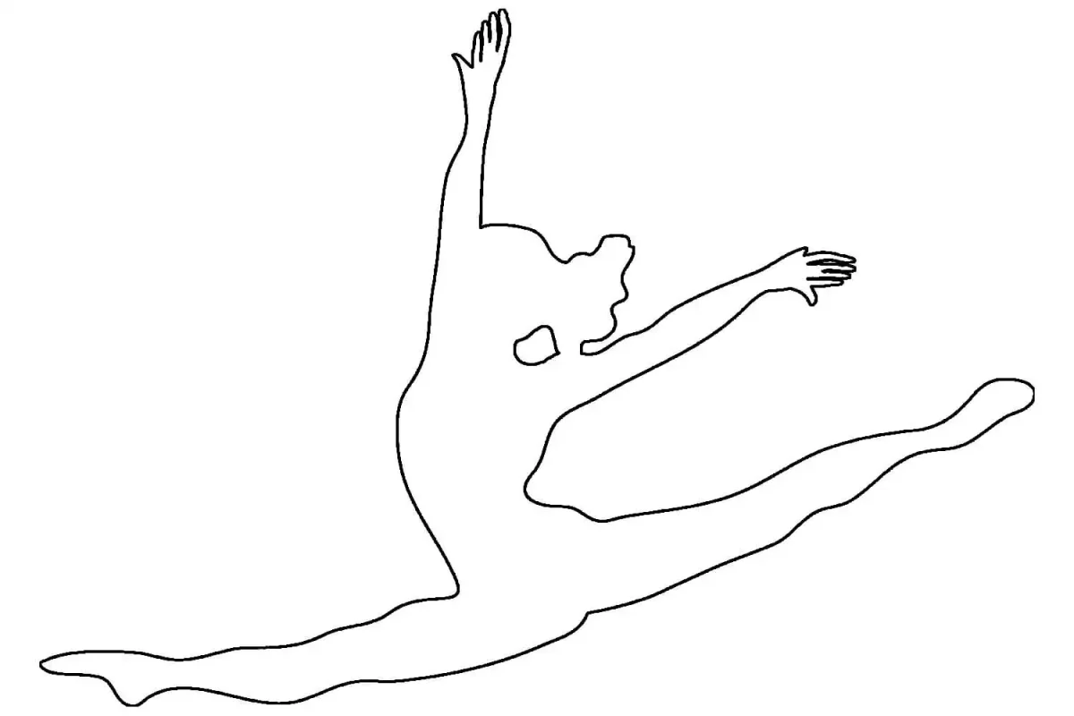 Силуэт балерины контур