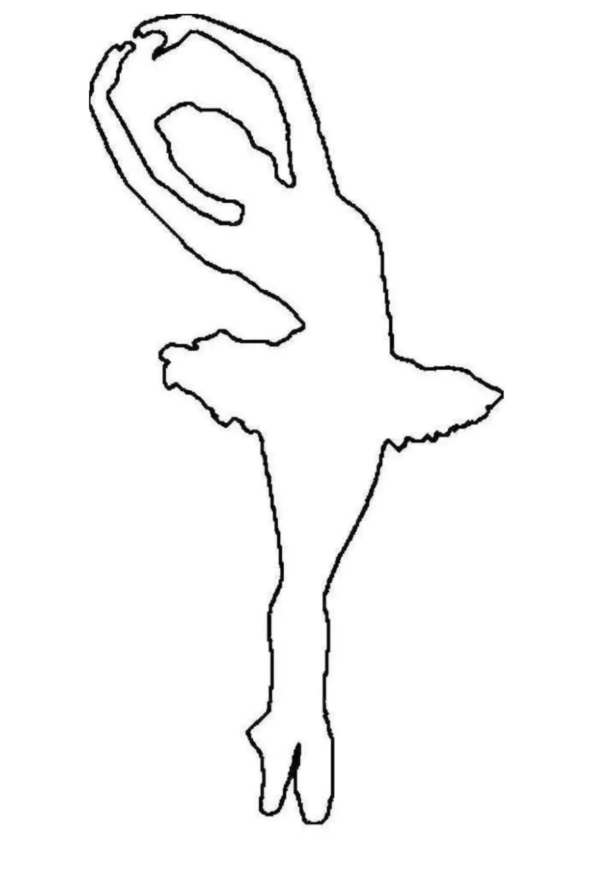 Контур маленькой девочки балерины