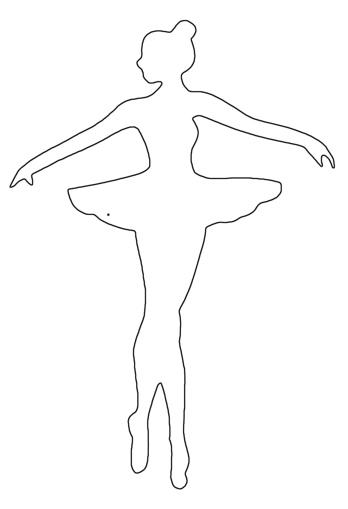 Балерина раскраска для детей