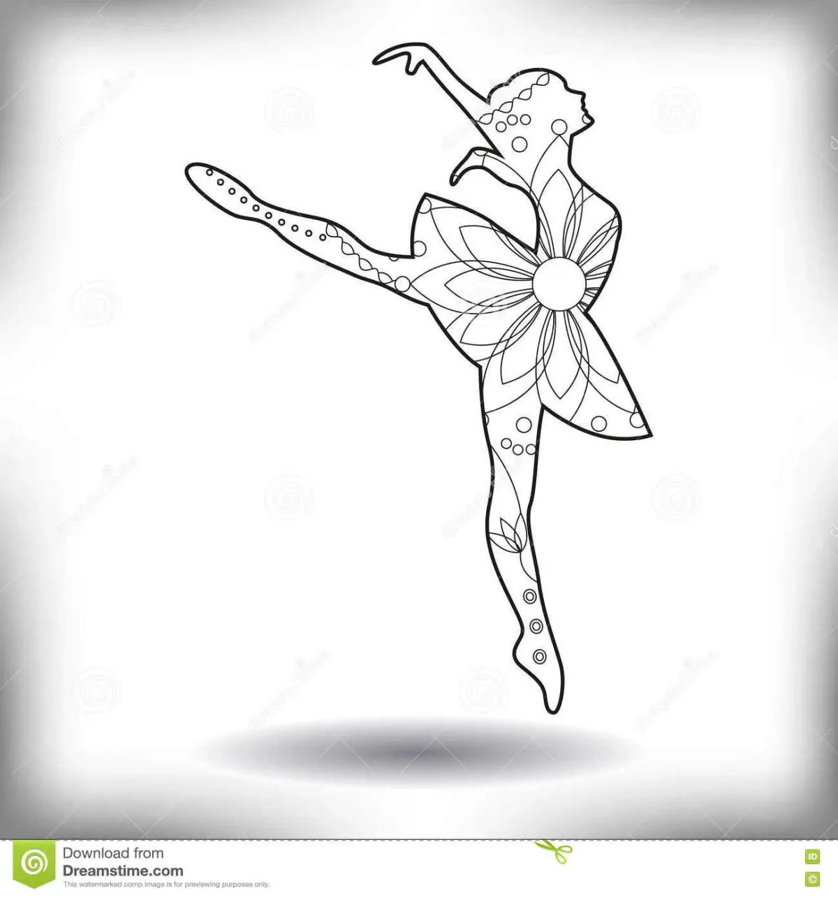 Раскраска "балерины"