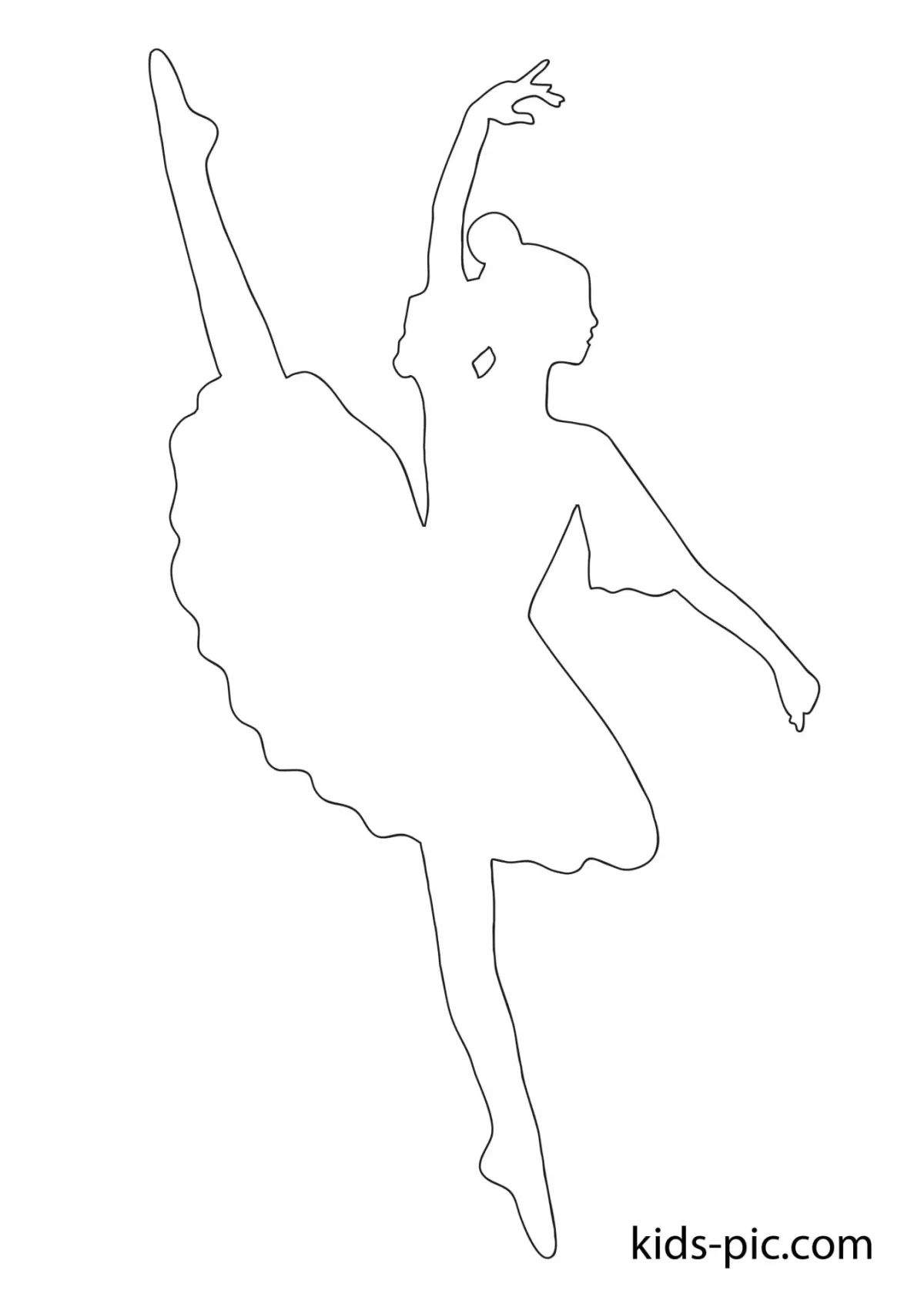Силуэт балерины для вырезания