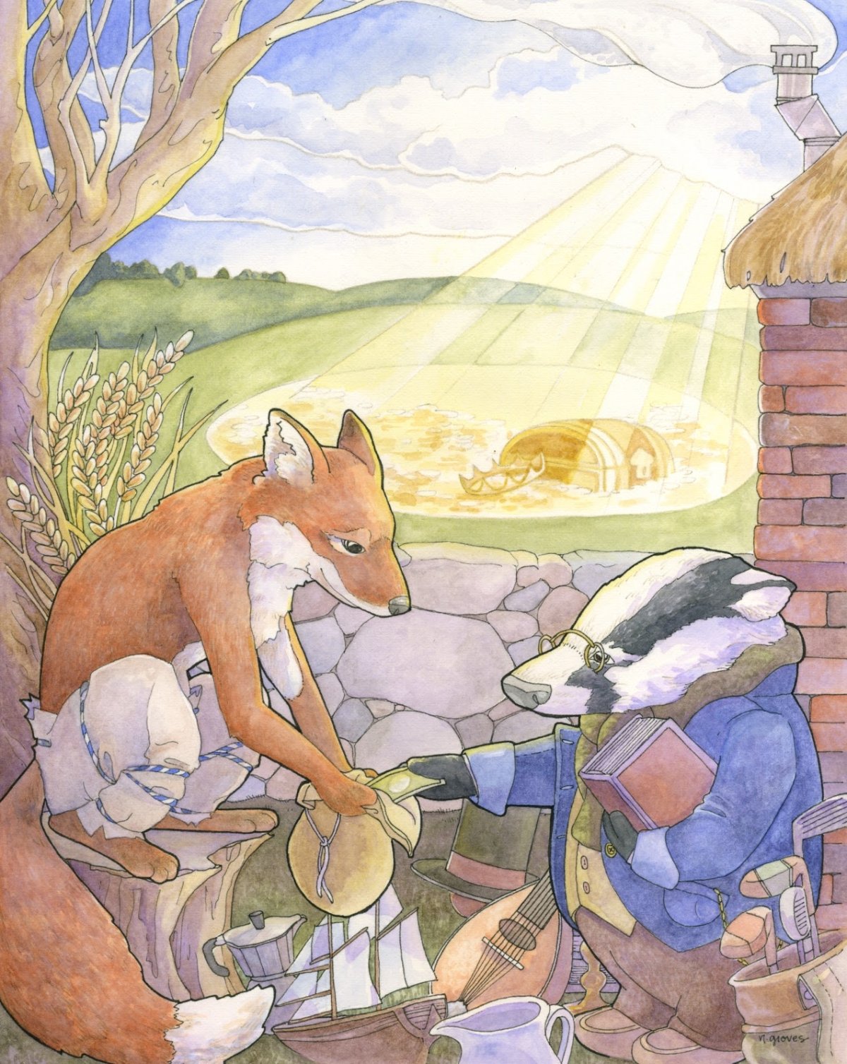 Лиса нянька финская сказка