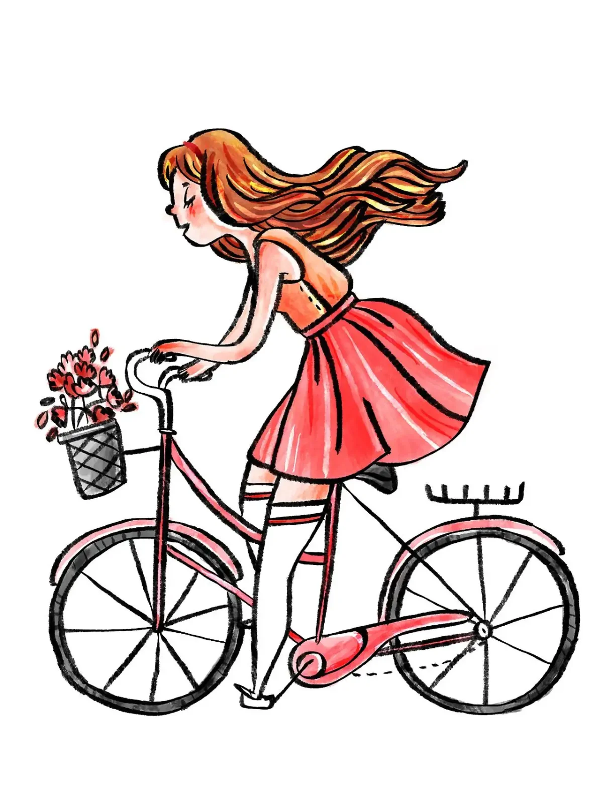 Раскраска самокат