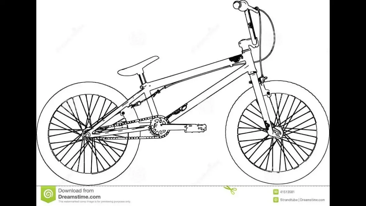 Нарисовать девочку на велосипеде