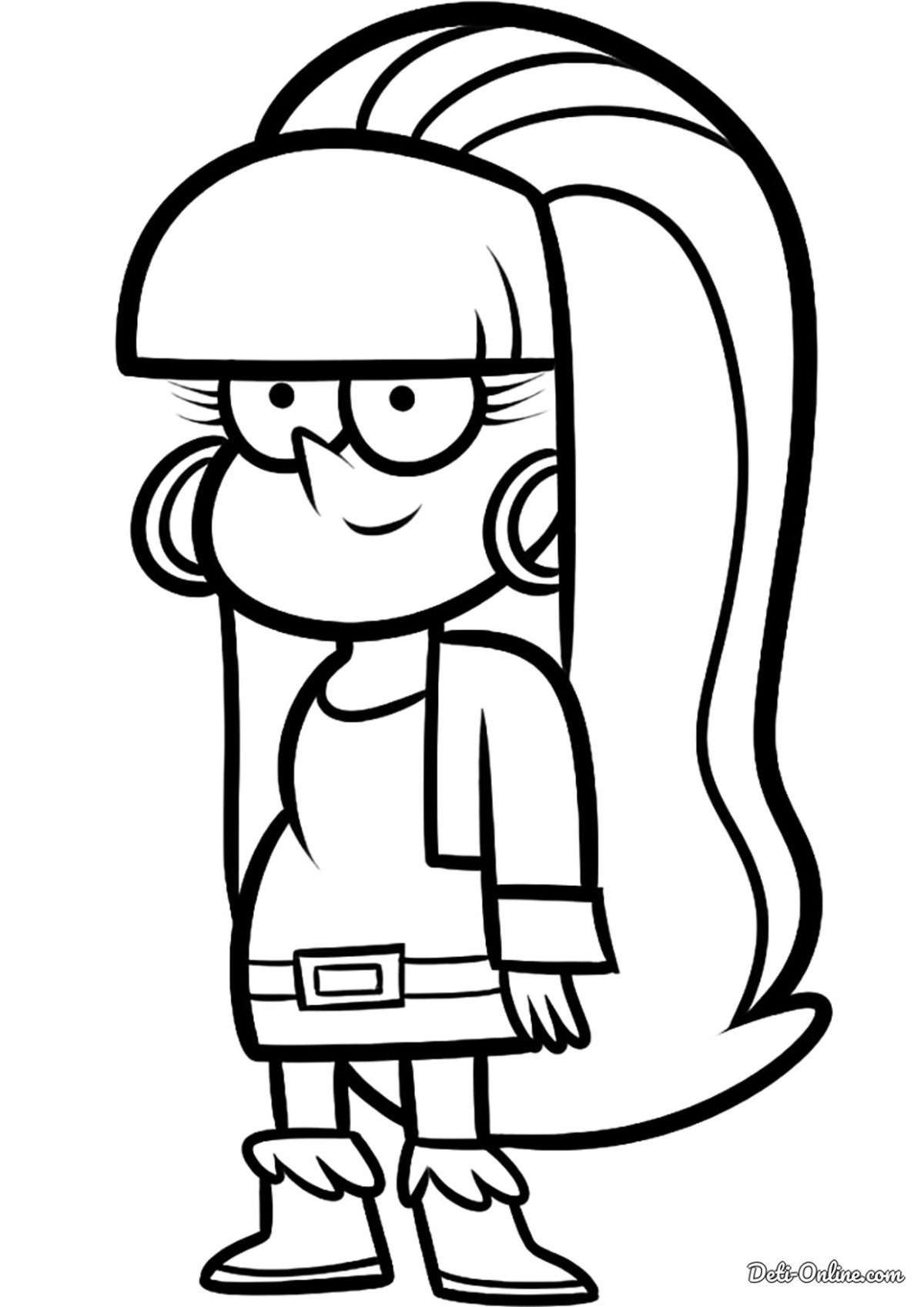 Раскраска Гравити Фолз Венди