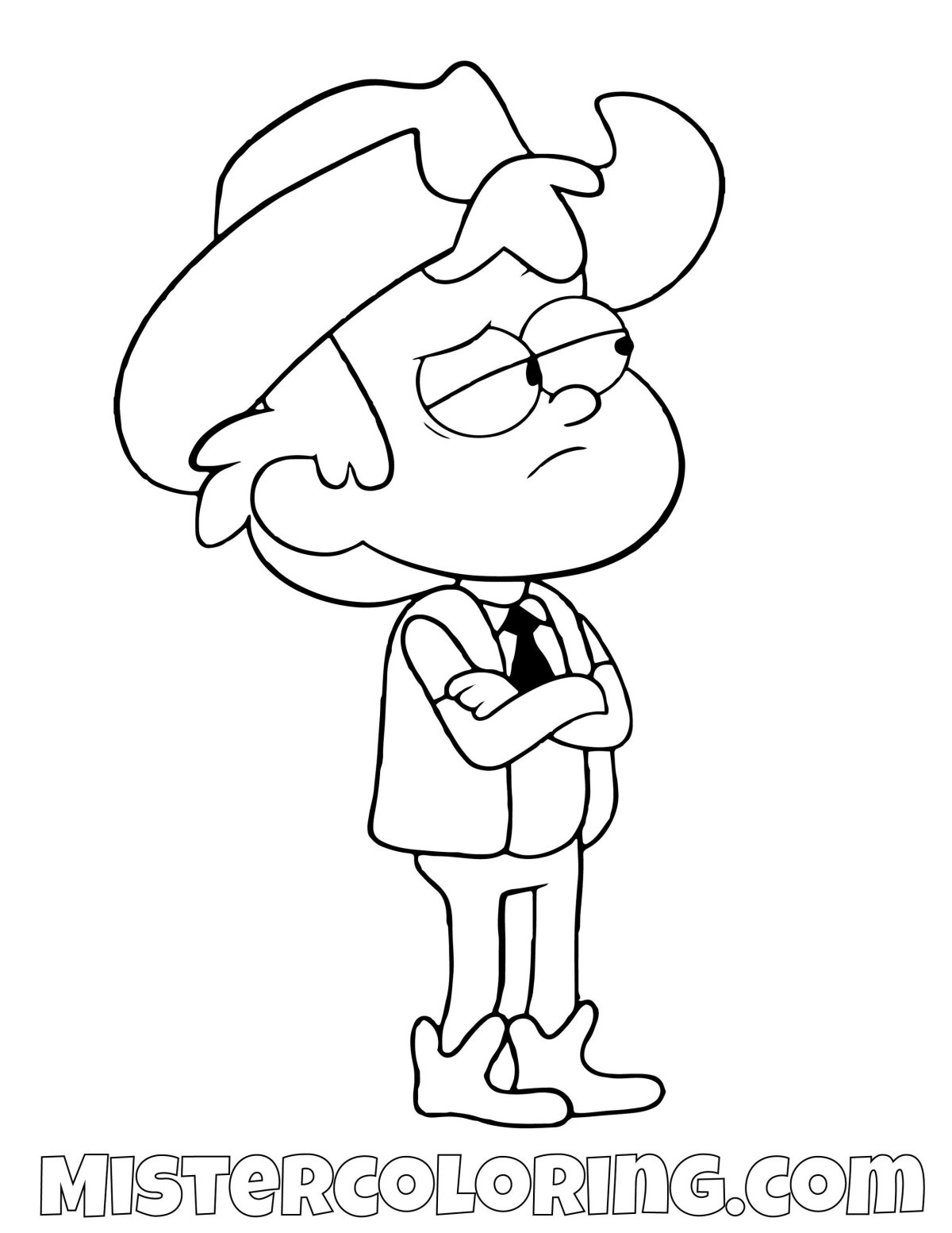 Раскраска Гидеон из Гравити Фолз