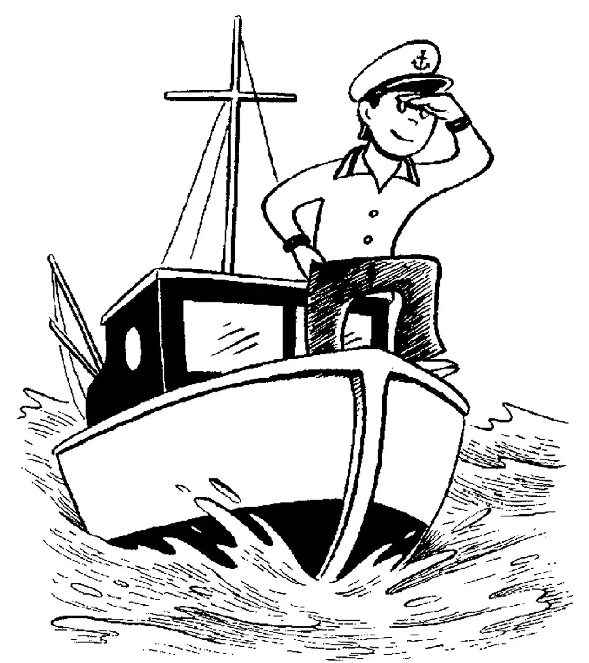 Якорь раскраска