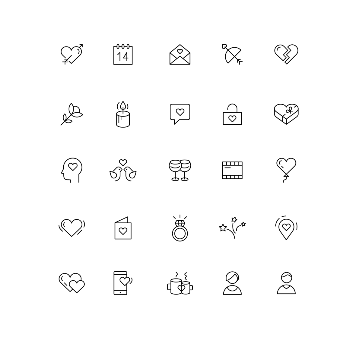 Набор значков для актуального