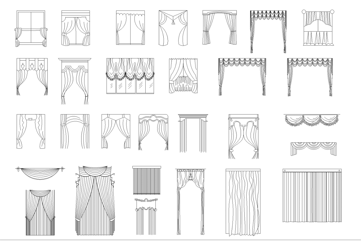 Шторы Автокад