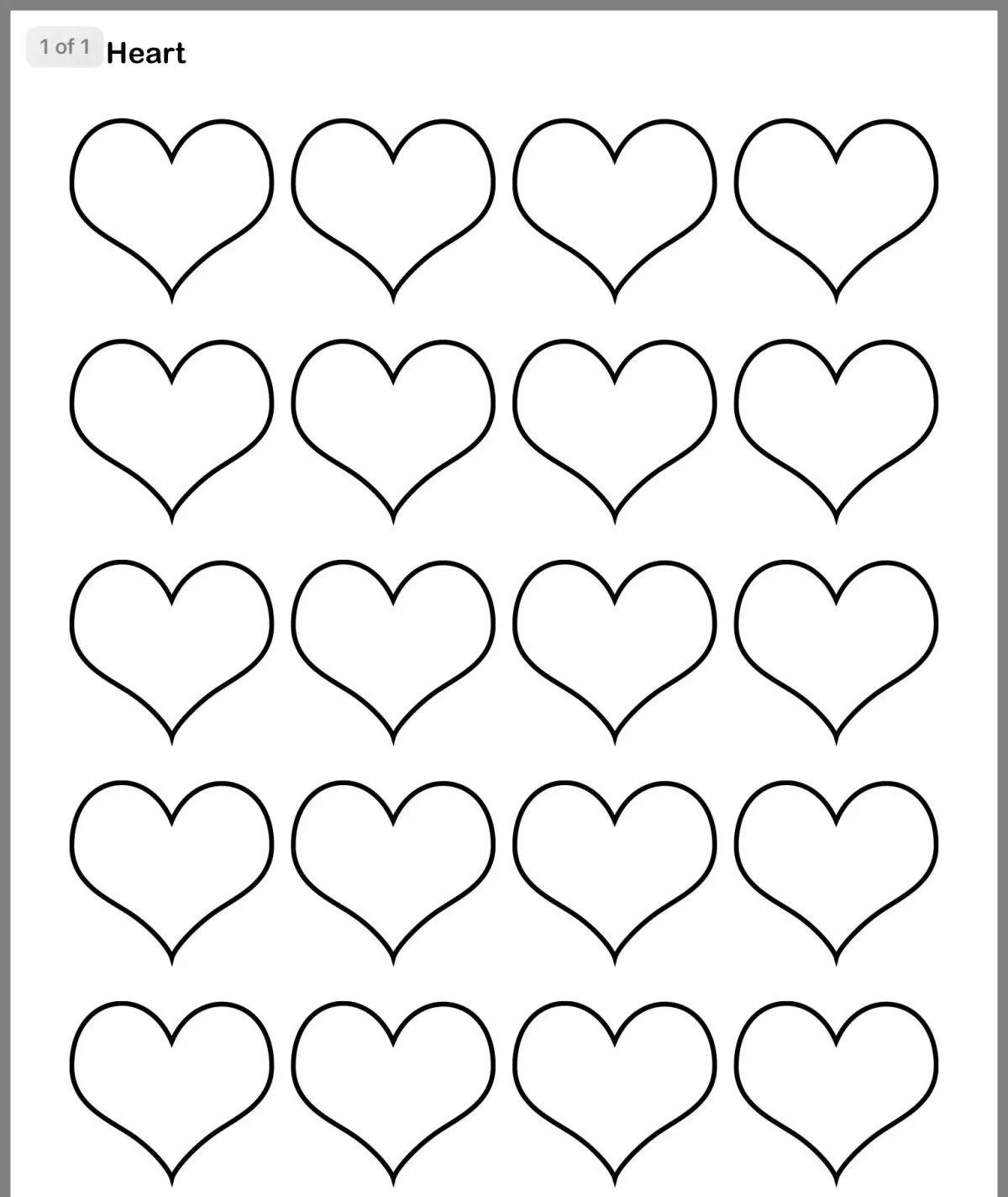 Сердце шаблон