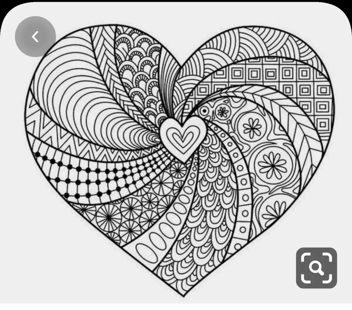 Раскраски антистресс сердце