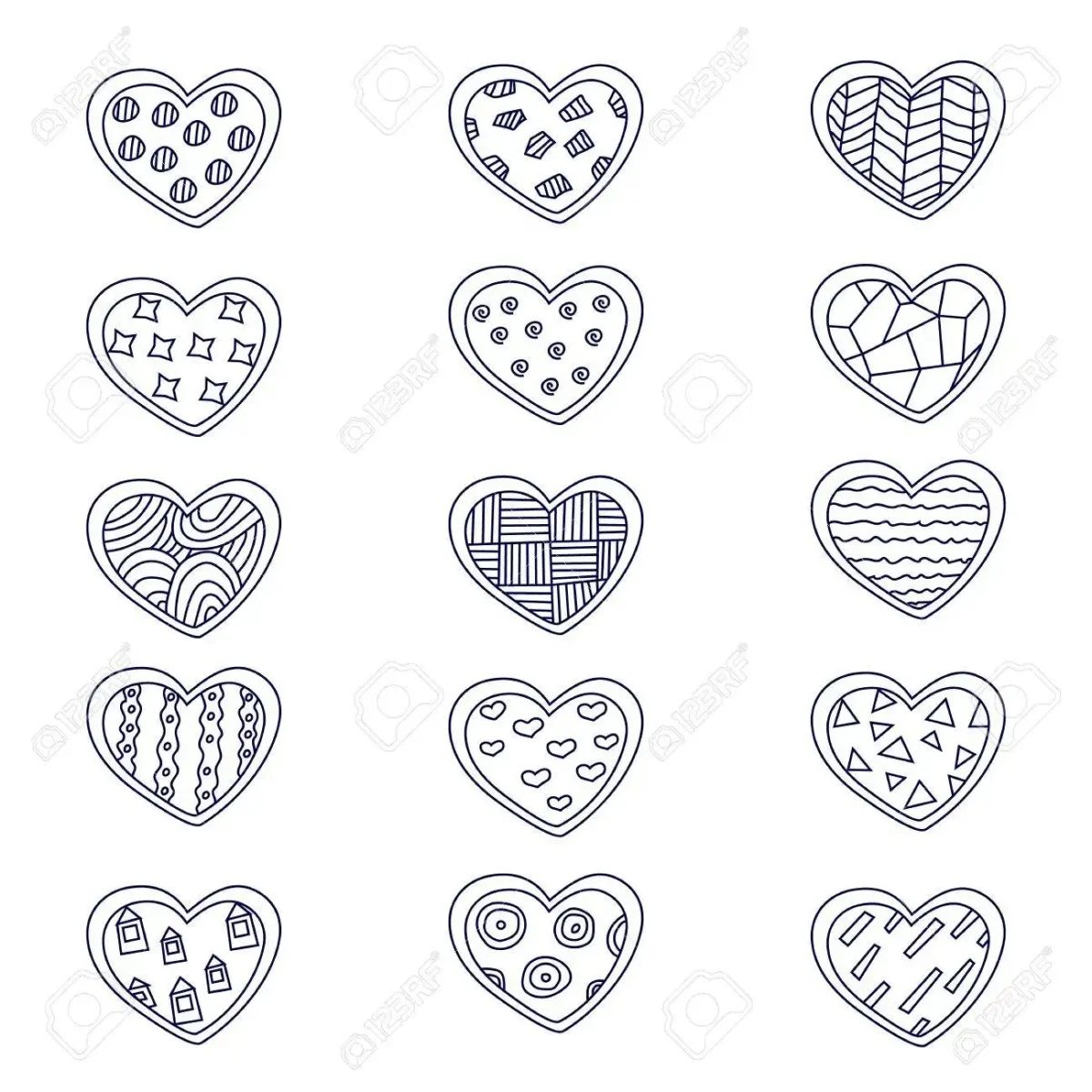 Сердце раскраска маленькое